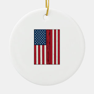 Baseball Flag Distressed Vintage Vector Design_1 Ceramic Tree Decoration