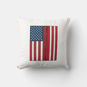 Baseball Flag Distressed Vintage Vector Design_1 Cushion