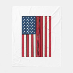 Baseball Flag Distressed Vintage Vector Design_1 Fleece Blanket