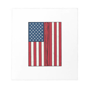 Baseball Flag Distressed Vintage Vector Design_1 Notepad