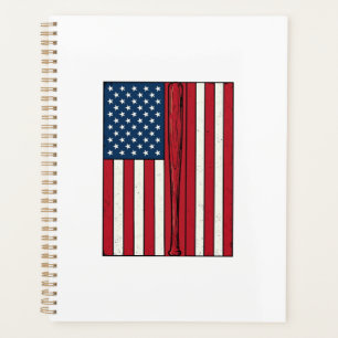 Baseball Flag Distressed Vintage Vector Design_1 Planner