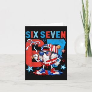 Baseball Flag Drip USA American Patriotic 4th of Card