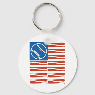Baseball Flag  Key Ring