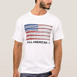 Baseball flag t-shirt