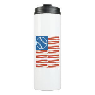 Baseball flag  thermal tumbler
