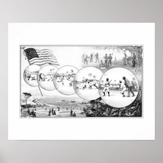 Baseball follows the Flag, Art Print (Front)