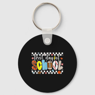 Baseball Football Basketball Preppy First Day Of S Key Ring