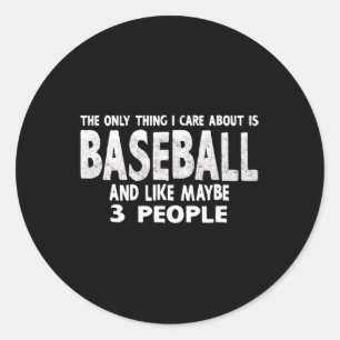 Baseball for Boy Girl Teen Fun Gift Classic Round Sticker