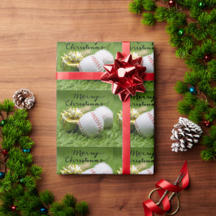 Baseball for Christmas Wrapping Paper
