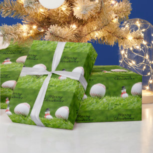Baseball for Christmas Wrapping Paper