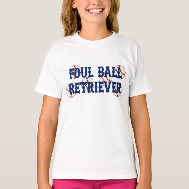 Baseball Foul Ball Retriever Cooperstown Sister T-Shirt (Front)