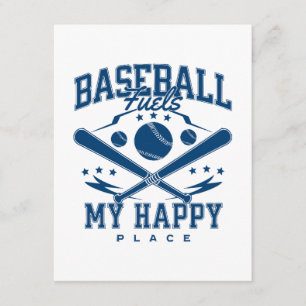 Baseball Fuels My Happy Place Enclosure Card
