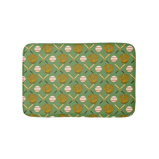 Baseball Fun Bath Mat (Front)