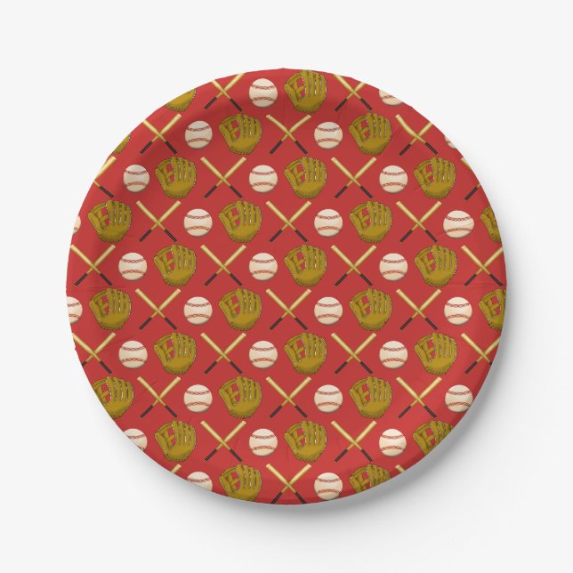 Baseball Fun Paper Plates (Front)