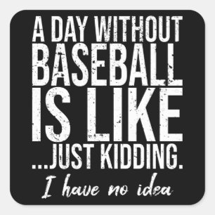 Baseball funny sports gift idea square sticker