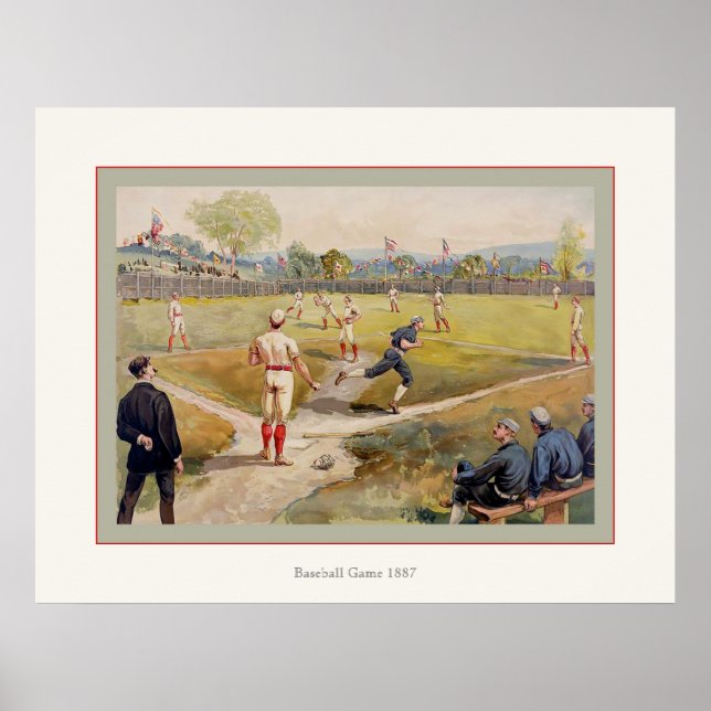 Baseball Game 1887 Poster (Front)