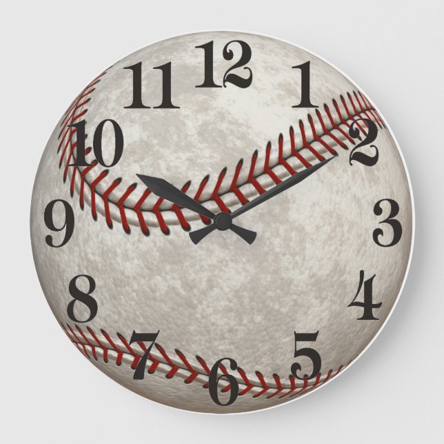 Baseball  Game  American Past-time Sports Large Clock (Front)
