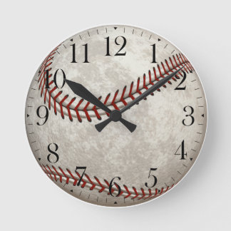 Baseball Game American Past-time Sports Round Clock