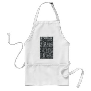 Baseball Game Chalkboard Words Standard Apron