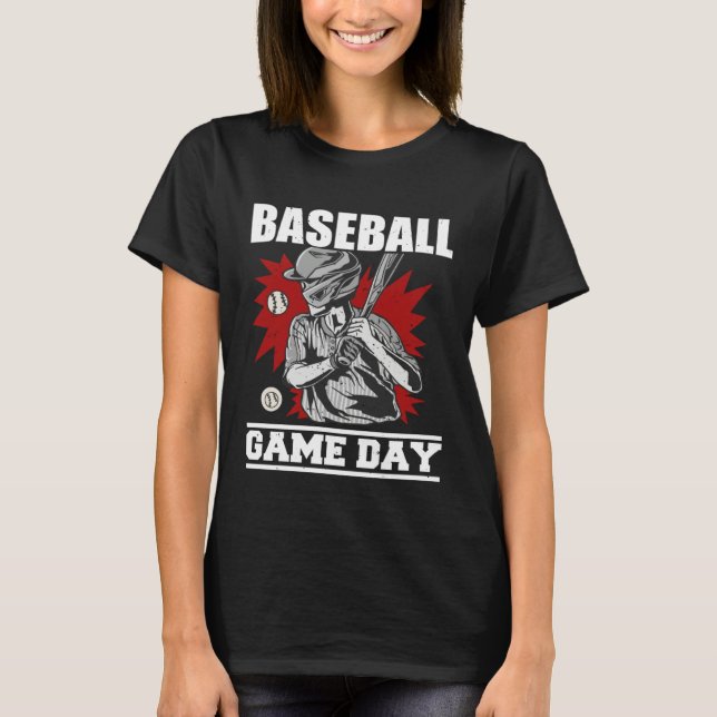 Baseball Game Day Baseball Bat Lovers For Men Kids T-Shirt (Front)