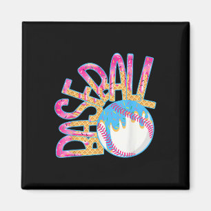 Baseball Game Day Drip Ice Cream Drip Youth Boys B Magnet