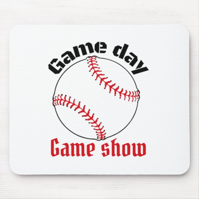 Baseball Game day game show Mouse Mat (Front)