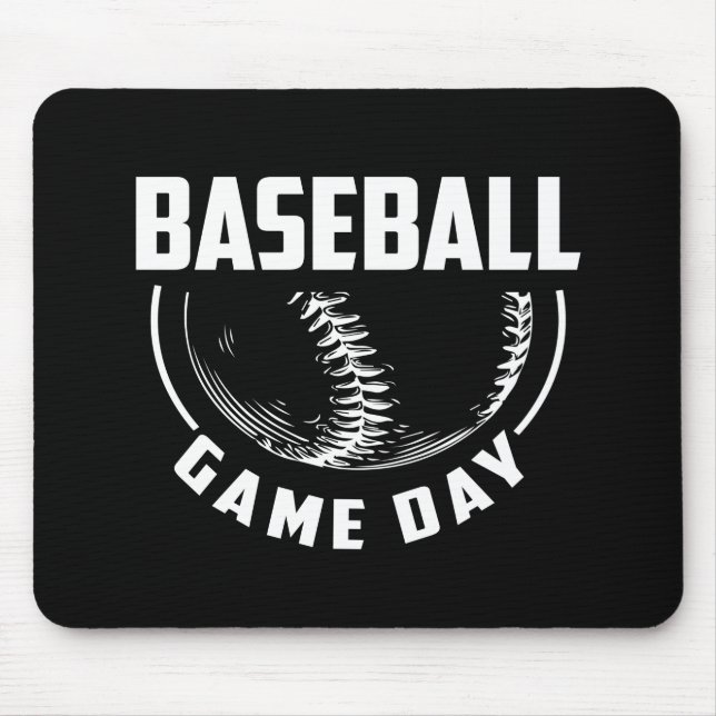 Baseball Game Day Mouse Mat (Front)