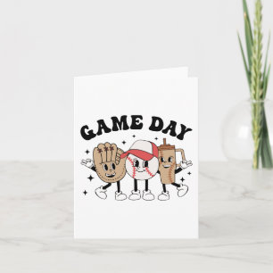 Baseball Game Day Vintage Mothers Day Women Men Ki Card