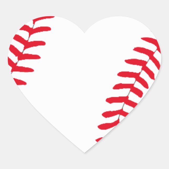 Baseball Gear Heart Sticker (Front)