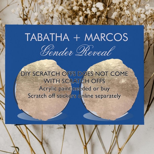 Baseball Gender Reveal DIY Scratch Cards (Creator Uploaded)