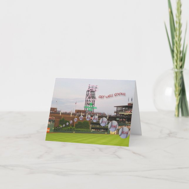 Baseball Get Well Soon Card (Front)