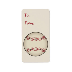 Baseball Gift Tag Label
