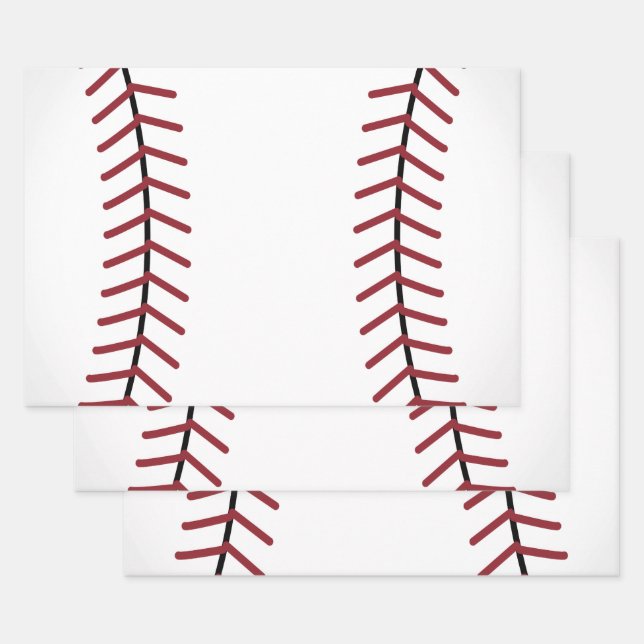  Baseball Gift Wrapping Paper  (Set)