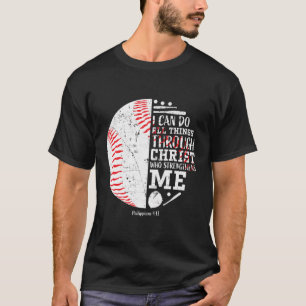 Baseball Gifts Teen Boys Men Kids Christian Religi T-Shirt
