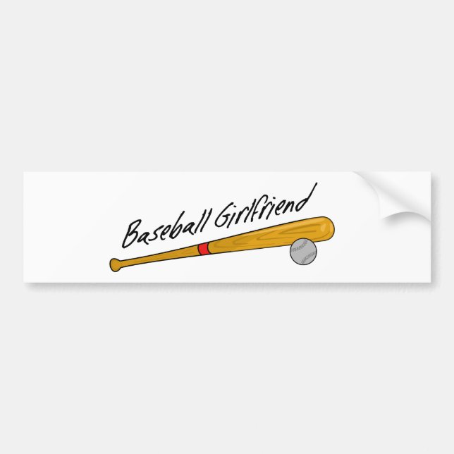 Baseball Girlfriend - Bumper Sticker (Front)