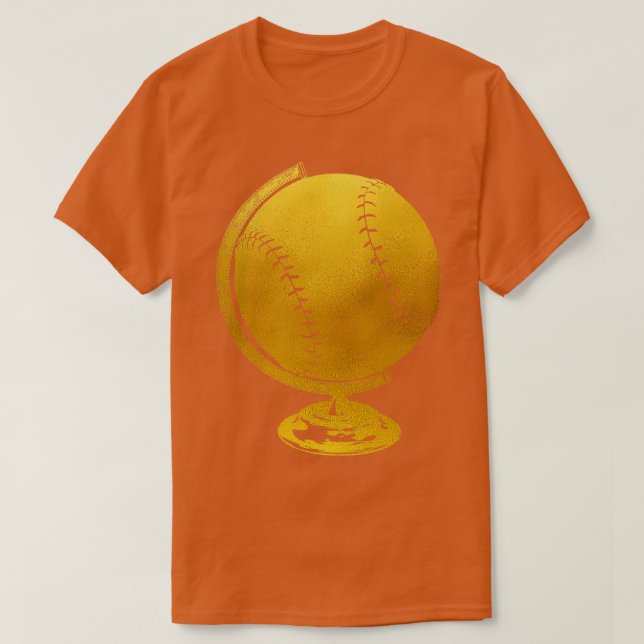 Baseball Globe T-Shirt (Design Front)