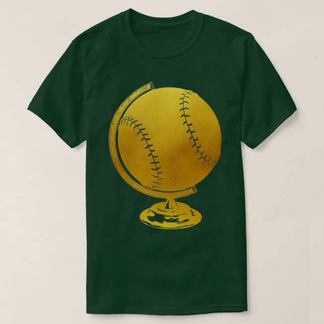 Baseball Globe T-Shirt (Design Front)