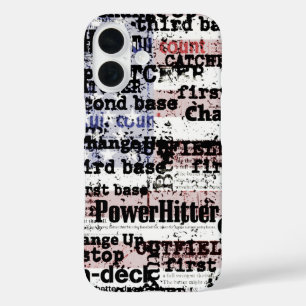 Baseball Glory Faded Grunge American Flag Words iPhone 16 Case