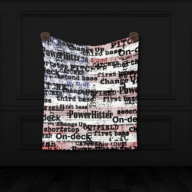 Baseball Glory | Faded Grunge American Flag Words Tapestry (Creator Uploaded)
