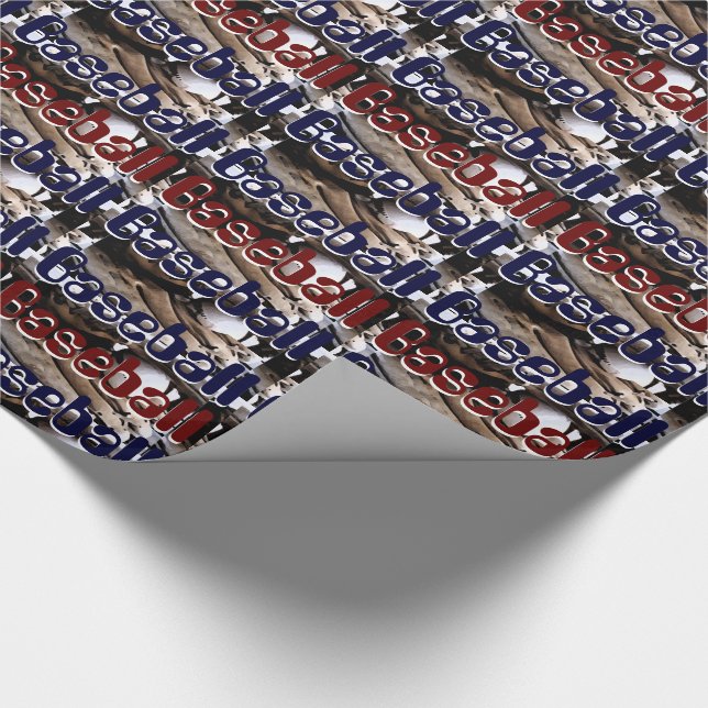 Baseball Glove and Ball Graphics Wrapping Paper (Corner)