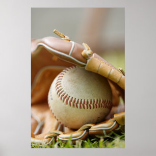 Baseball Glove and Ball Poster
