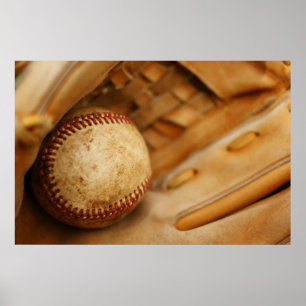 Baseball Glove and Ball Poster
