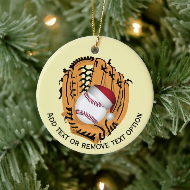 Baseball, Glove, Bats Christmas Ceramic Tree Decoration (Tree)
