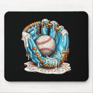 Baseball Glove Ice Cream Drip With Sprinkles Men B Mouse Mat