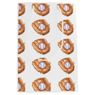 Baseball & Glove Seamless Pattern Medium Gift Bag