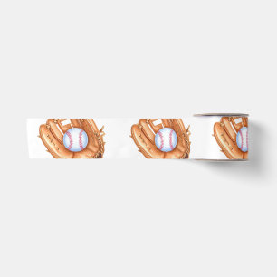 Baseball & Glove Seamless Pattern Satin Ribbon