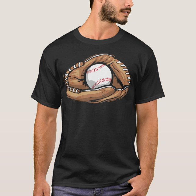 Baseball Glove With Baseball america baseball for  T-Shirt (Front)