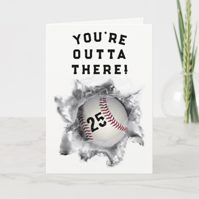 Baseball Graduation 2024 Card (Front)