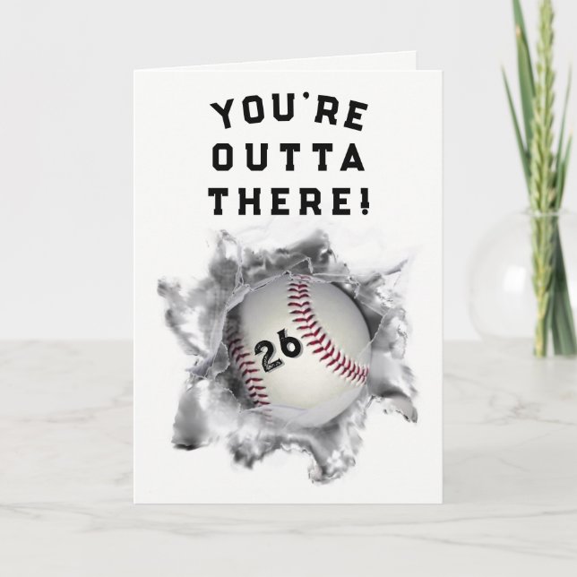 Baseball Graduation 2026 Card (Front)