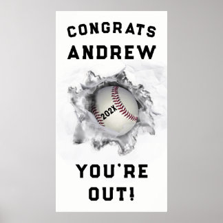 Baseball Graduation 2026 Poster